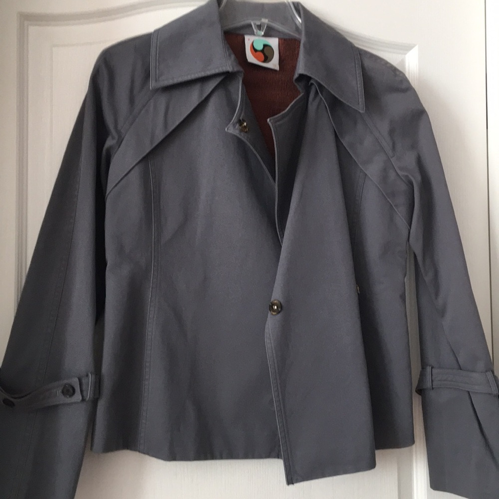 Grey jacket size medium.  Slightly used